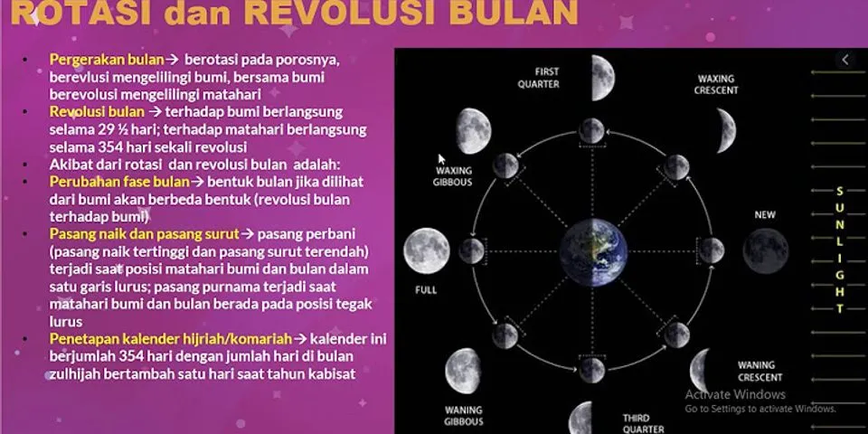 Apa yang dimaksud dengan revolusi bulan mengelilingi bumi?