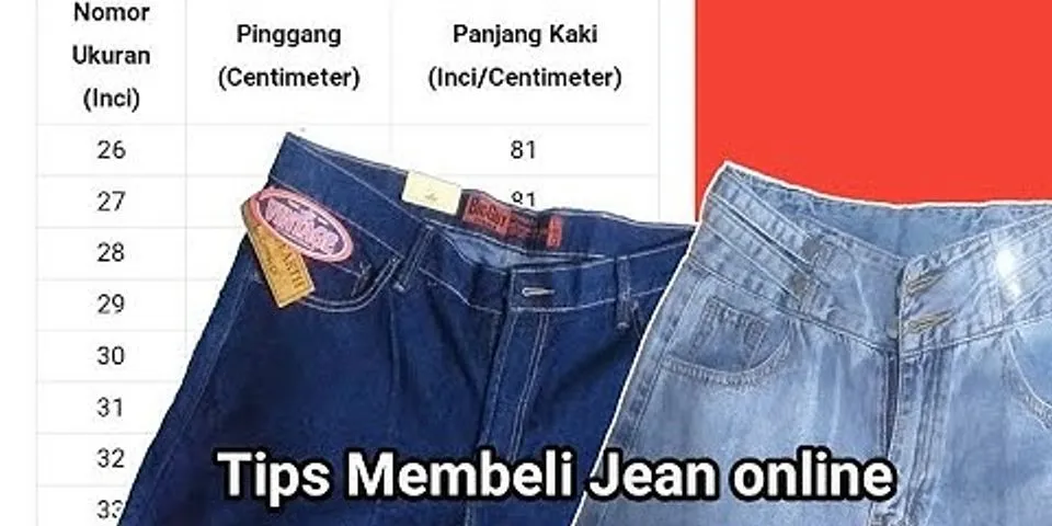 Celana Jeans ukuran 34 untuk BB berapa