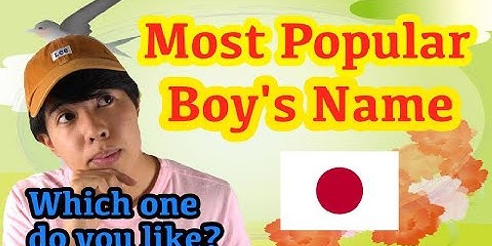 Common Japanese names male