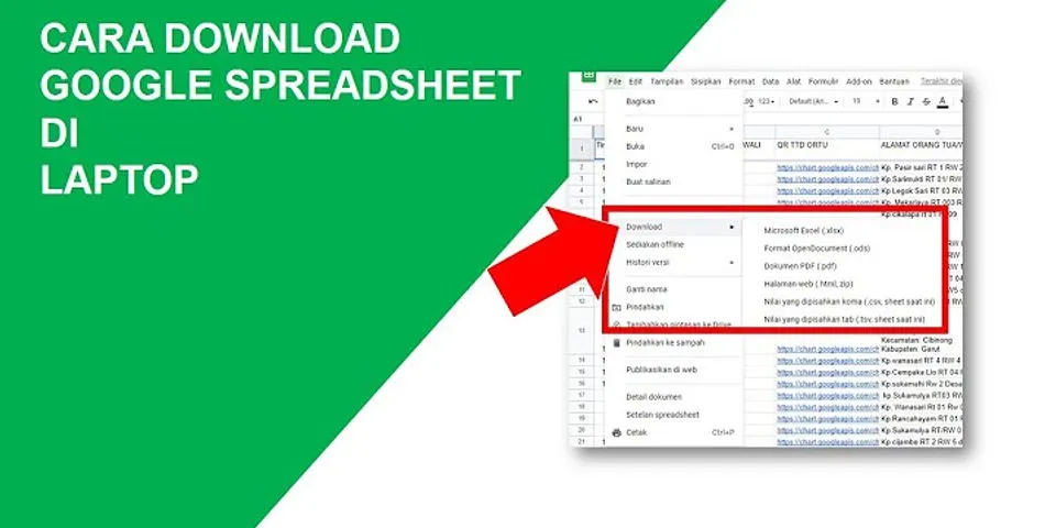 Download Google spreadsheet from link