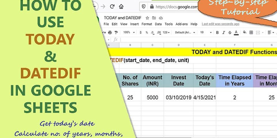 Formulas for dates in Google Sheets