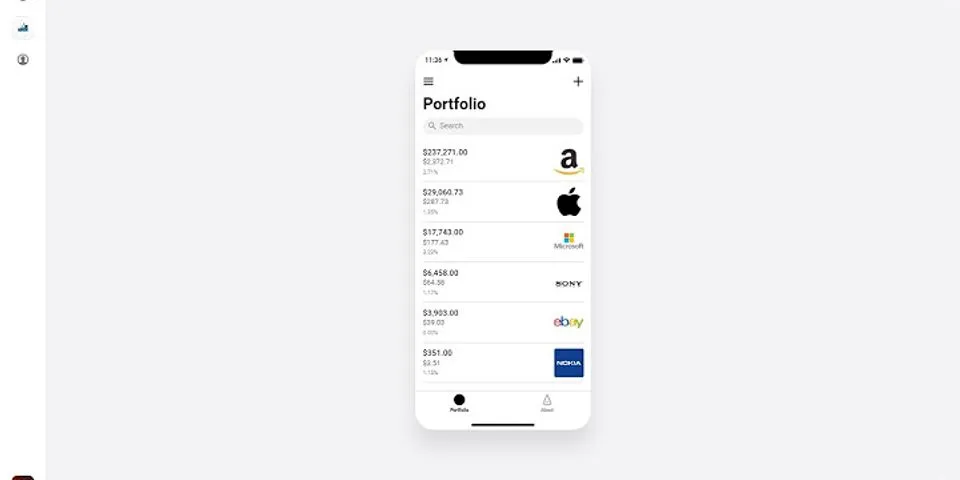 Google Finance portfolio app
