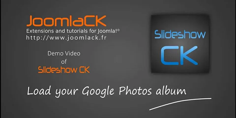 Google Photos slideshow URL