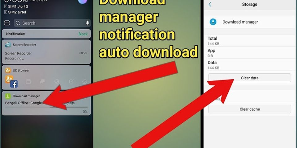 Google Play download manager stop