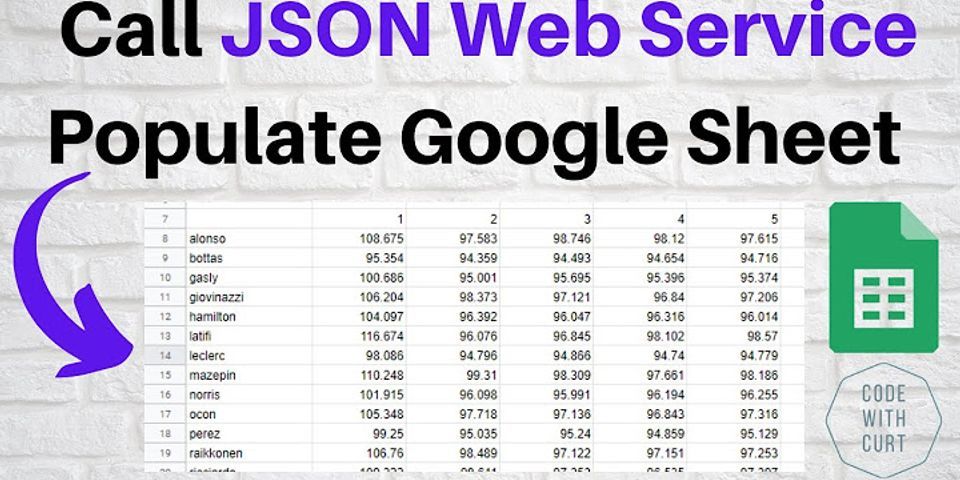 Google sheets nested JSON