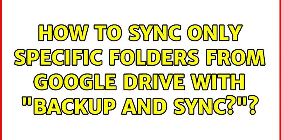 How do I sync a specific folder in Google Drive?