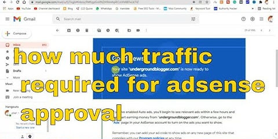 How much traffic required for AdSense approval