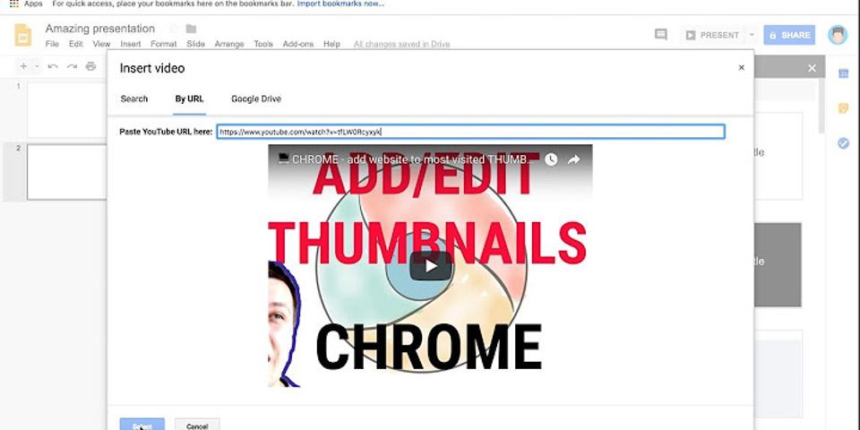 How to embed a YouTube video on Google Slides