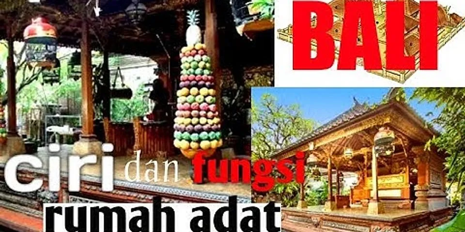 Karakteristik rumah adat Bali