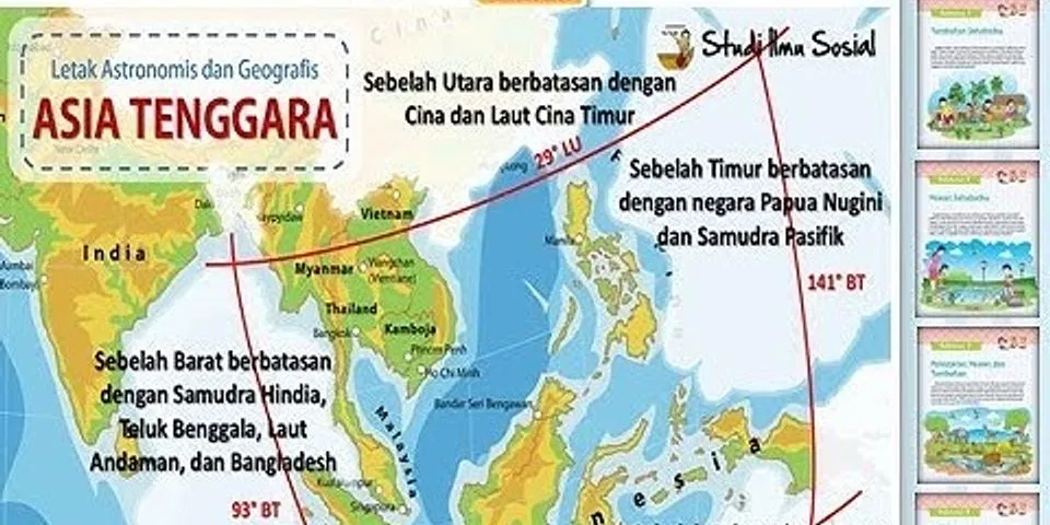 Letak geografis Asia Tenggara berada diantara 3 perairan yaitu apa saja?