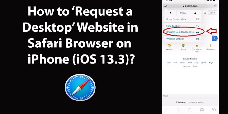Request Mobile website iOS
