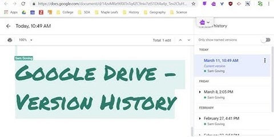 Subsequent version of Google Drive