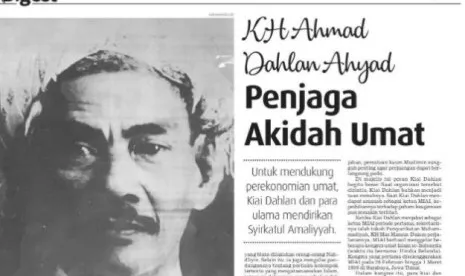 KH Ahmad Dahlan Ahyad. Foto: Tangkapan layar artikel KH Ahmad Dahkab Ahyad di Harian Republika